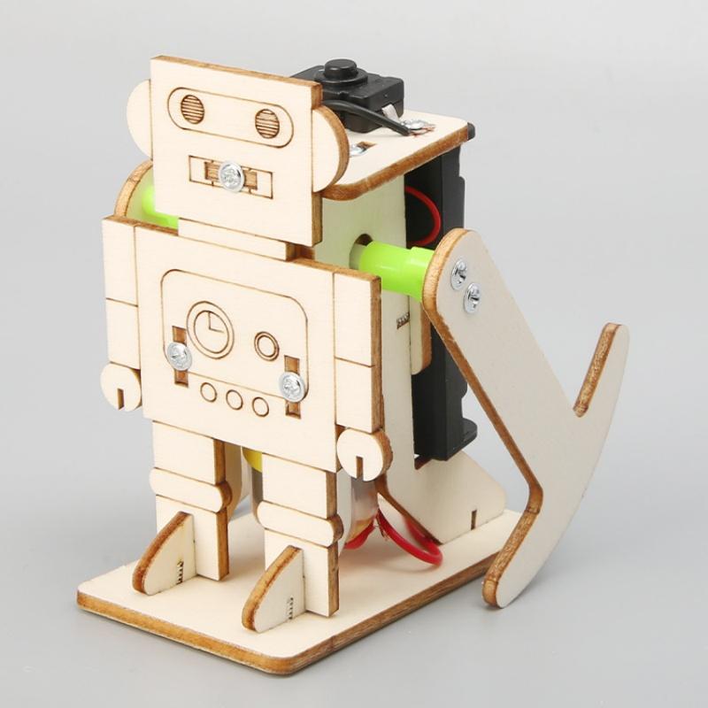 DIY Laufroboter-Bausatz für Kinder - STEM Lernspielzeug Handgefertigte Montage Wissenschaftsexperiment Puzzle für Grundschüler