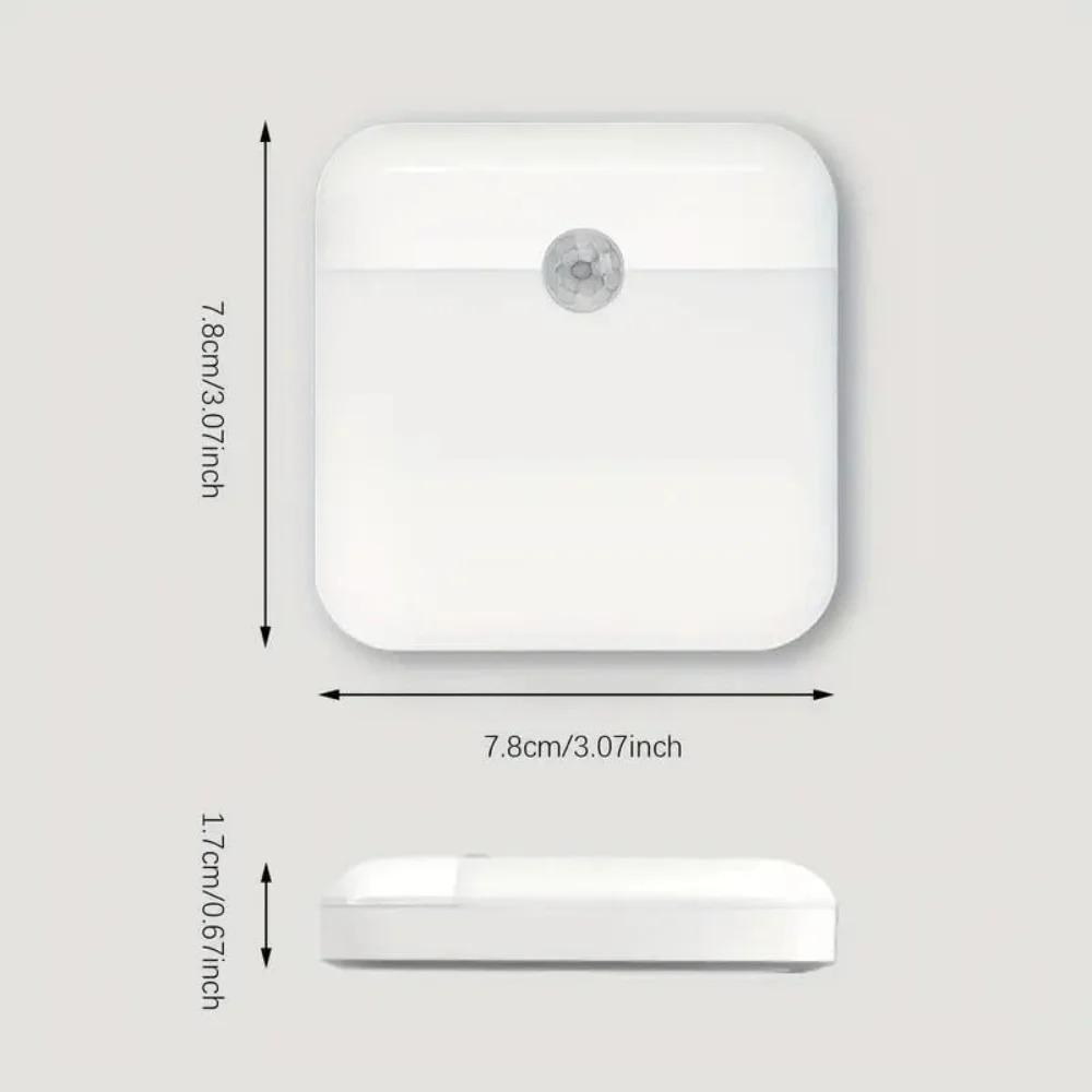Motion Sensor Light USB Night Light LED Lamp With Switch Rechargeable Inductor Lights For Kitchen Stairs Hallway Closet Bedroom