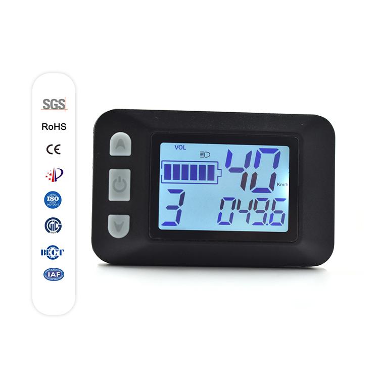 Wired E-Bike Computer Waterproof Multifunctional Display with Speed, Odometer, Backlight for Indoor Training Outdoor Commuting