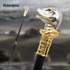 Golden White Snake Cobra Gentleman Walking Cane Fashion Walking Stick Gentleman Crosier Knob Walking Stick 92cm