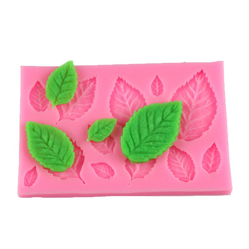 Silikonová forma ve tvaru listu Listy Dekor dort Fondant Cookies Forms Baking Tool