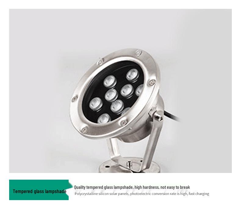 Edelstahl Bunte LED Unterwasserleuchte für Pools, Aquarien und Außenlandschaften