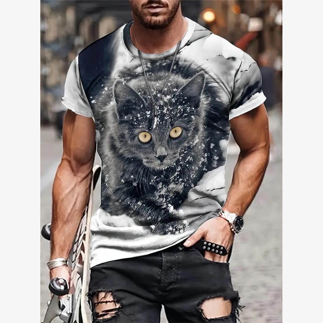 

Мужская футболка, летняя повседневная футболка с коротким рукавом и принтом из мультфильмов, модная уличная одежда, пуловер, мужской пуловер, свободная одежда 6XL