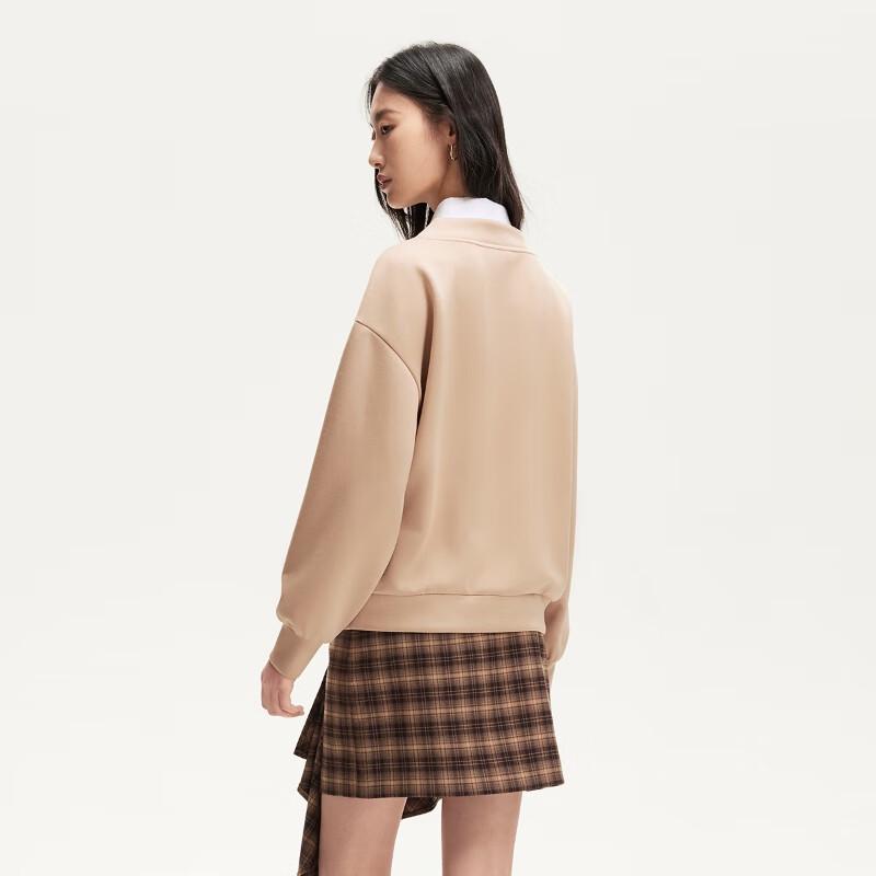 VEROMODA Women's Mock Layer Printed Casual Sweatshirt