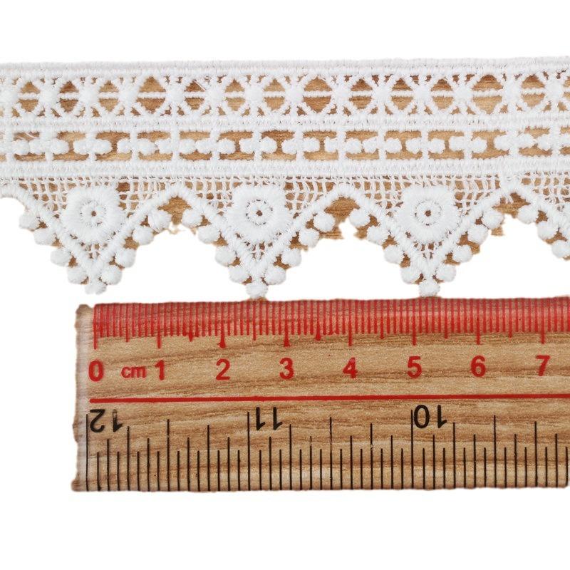 New Milk Silk Barcode Lace 40Mm Wide Barcode Water Soluble Lace Refined White Trim