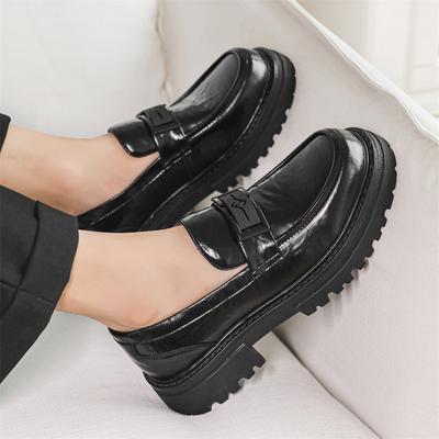 Pantofi din piele cu platformă pentru bărbați pantofi cu slip On mocasini pantofi business pentru bărbați pantofi de rochie pentru bărbați din piele formală stil britanic