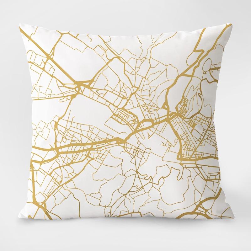 Ins Style Light Luxury Cute Printed Decorative Pillowcase Bedroom Living Room Square Cushion Pillowcase