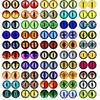 50Pcs 681012Mm Doll Glass Eye Round Dragon Cat Eyes In Pairs Flatback Cabochons Decoration Keychain Diy Accessories