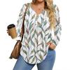 Womens Plus Size Long Sleeve Shirts  V Neck Tunic Tops Basic Loose Fit Tee Tops
