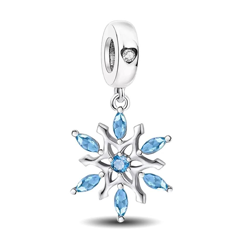 Copper Snowflake Hedgehog Polar Bear Winter Series Charm Bead Fit Diy Bracelet Making Gift Of High Quality Jewelry