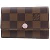 Porta-chaves Multicles6 N41624 Rose valerine Lona Damier Marrom Feminino Usado