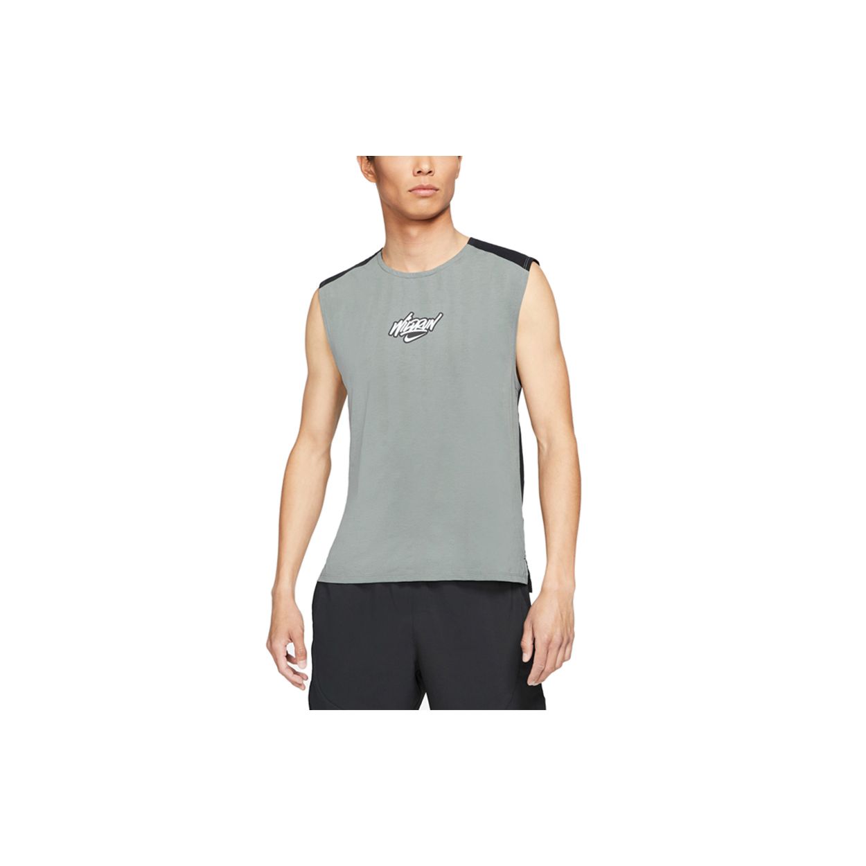 

Nike Rise 365 Wild Run Sleeveless Mesh Tank Top Men Tops Gray DA1172-084 M