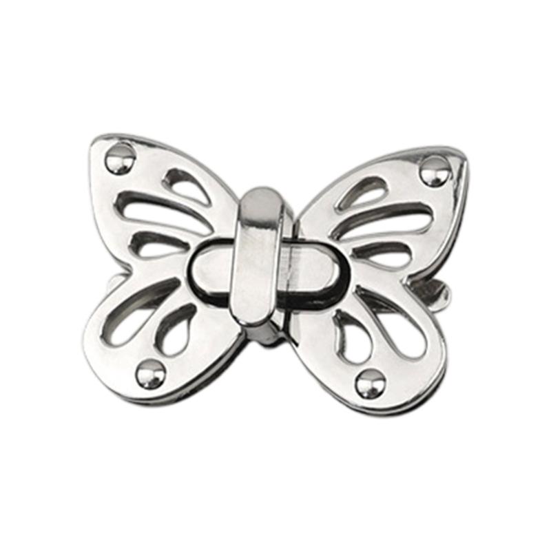 Functional Metal Twist Lock For Bags Butterfly Design Secure Mechanism Practical Handbag Hardware Accessory