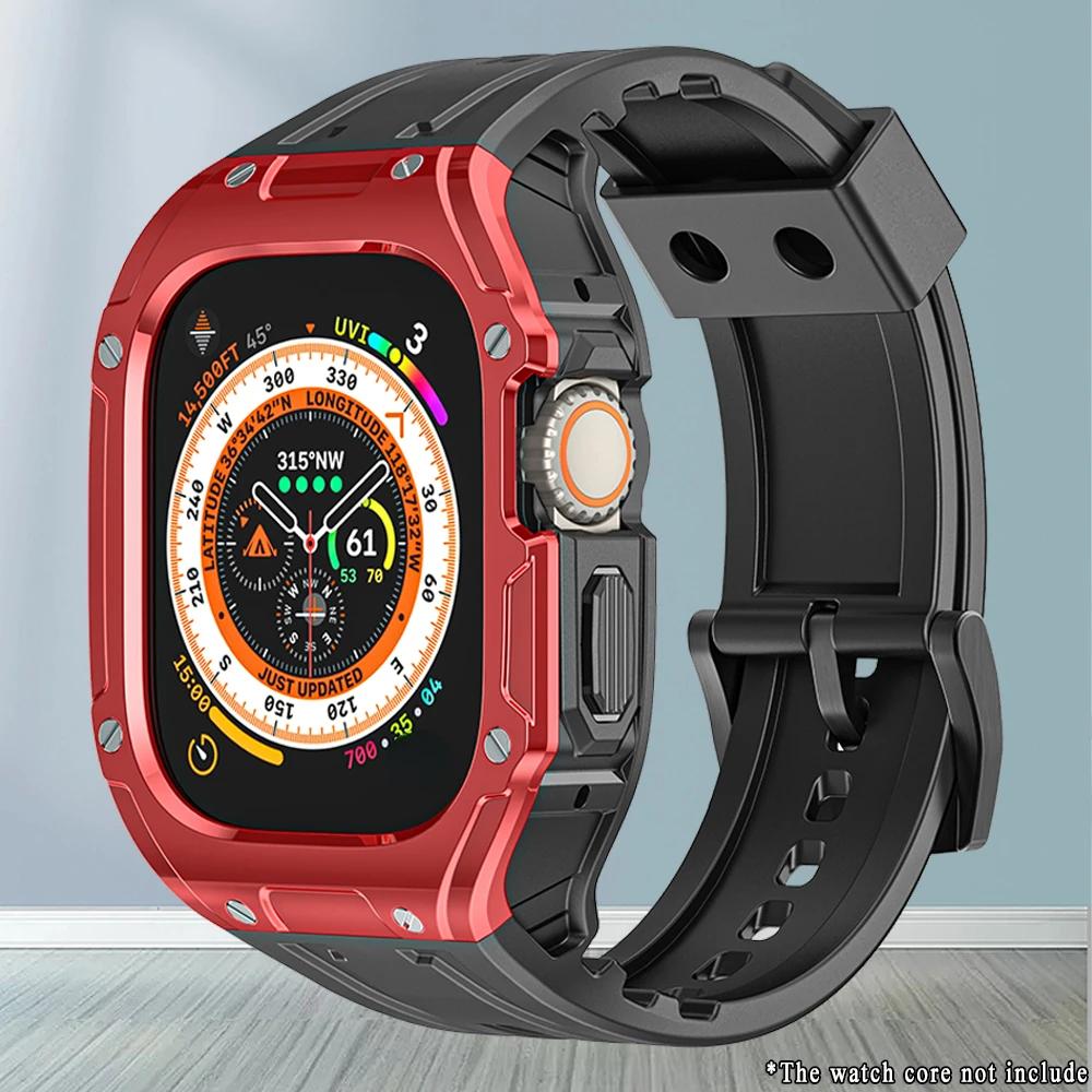 Case+Strap for Apple Watch Band Ultra 3 49mm Modification Kit TPU Case Sport  Rubber Strap for Iwatch Series Ultra 49mm Bracelet