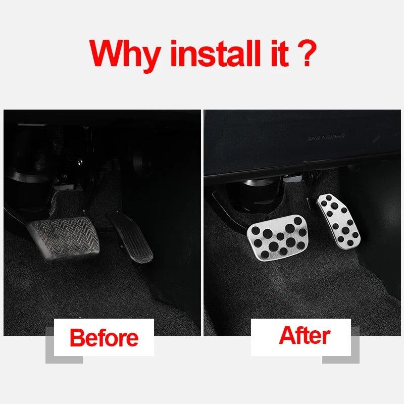 Für Toyota Alphard 2011 2012 2013 2014 2015 2016 2017 2018 AT Gaspedal Bremse Fall Rutschfeste Abdeckung Pads Zubehör