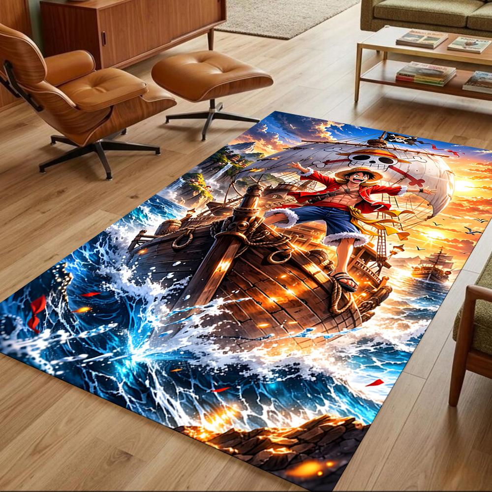 One Piece Adventure Journey Non-Slip Home Carpet Design for Office Decor Living Room Gift