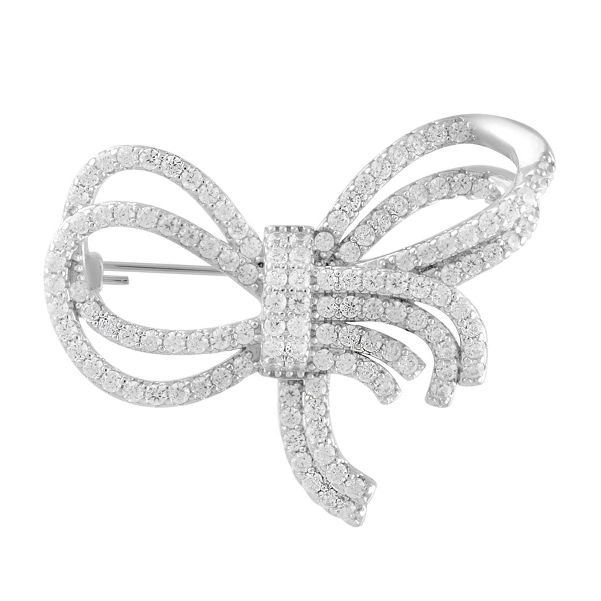 

Срібна каблучка з фіанітами. (2101161) білий