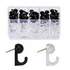 50/60/80/160Pcs Clear Push Pins Hooks Cork Notice Board Thumb Tacks Push Pin with Clear Clip for Display Picture Notes