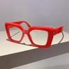 Trendy Women Glasses Frame Stylish Square Brand Design Eyewear Oversize Eyeglasses for Decoration Photograph