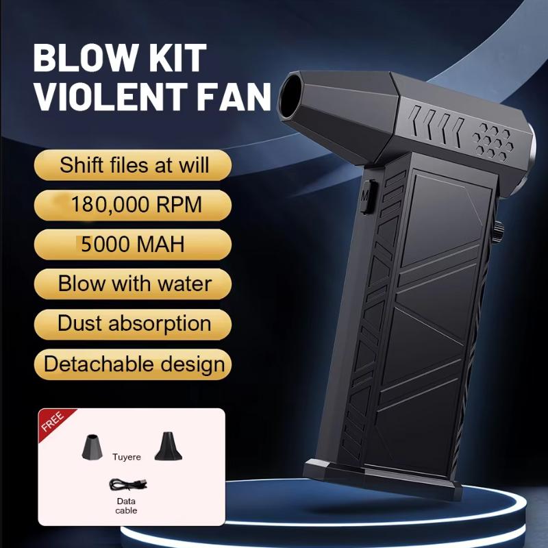 2026 New and 1PC Portable Electric Air Blower Turbo Jet Fan Brushless Motor HighSpeed Mini Turbo Jet Fan Adjustable Wind Violent Blower