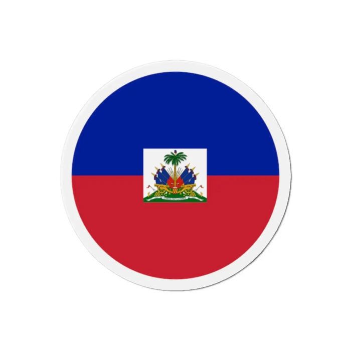 Aimant Rond - Haïti - 8 cm - 50 pièces - Multicolore - Mixte