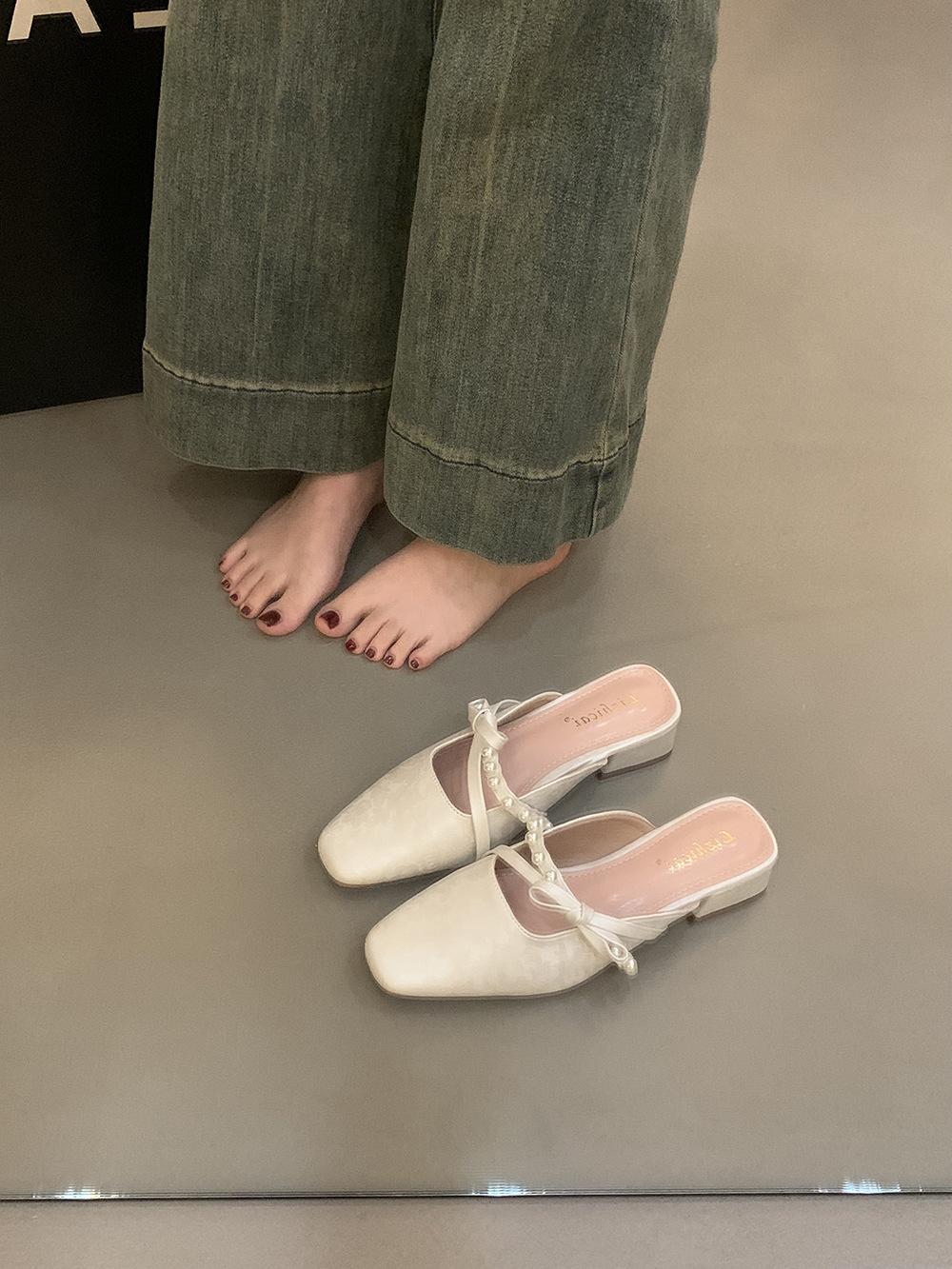 

Босоножки Баотоу для девочки 2025 новый летний сказочный стиль с юбкой модные и универсальные для ежедневной носки премиальные полушлепанцы 35