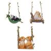 Swing Animal Garden Statue Decorative Resin Ornament Cute Figurine Hanging