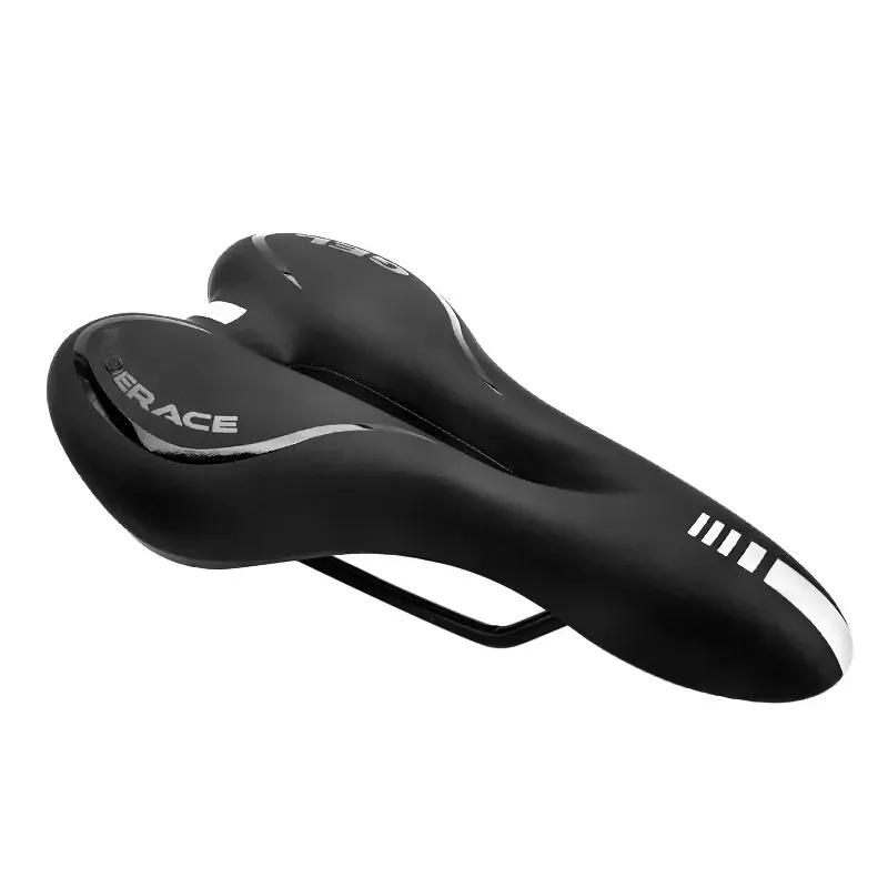 Fahrradsattel Gel MTB Mountain Road Fahrradsitz für Männer Frauen PU-Leder Silikon Bequemes weiches stoßfestes Fahrradkissen