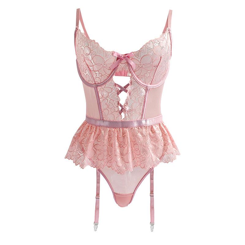 Sexy Lingerie Lace Bra And Panty Set Exotic Costumes Sensual Transparent Lace Erotic Apparel Porn Sex Outfit Top and Briefs