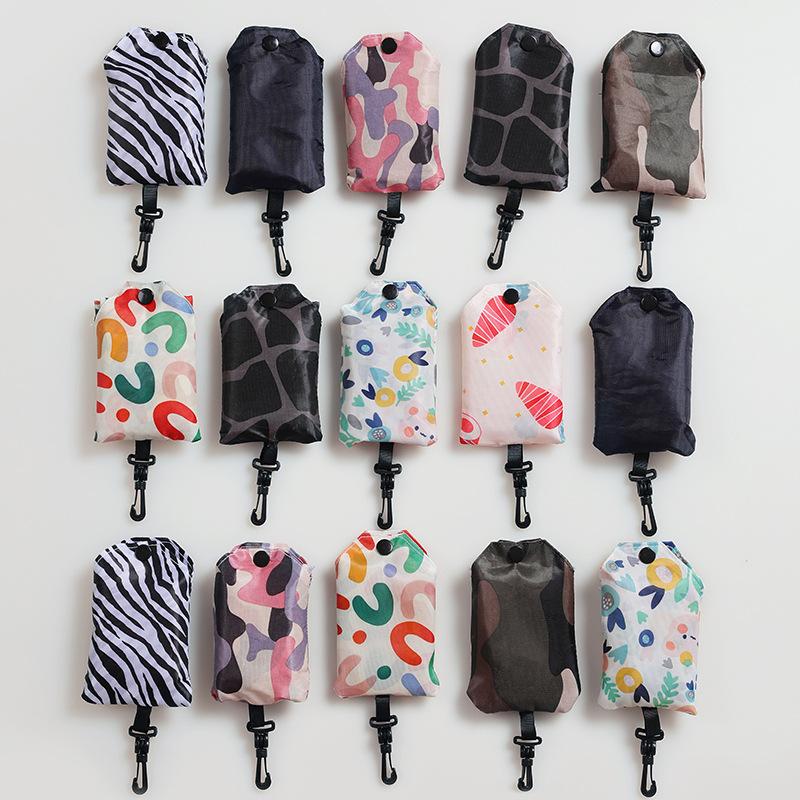 Folding Environmental Protection Shopping Bag Bag Travel Shoulder Portable Thickened Large Size Grocery Bag Supermarket Environmental Protection Bag
