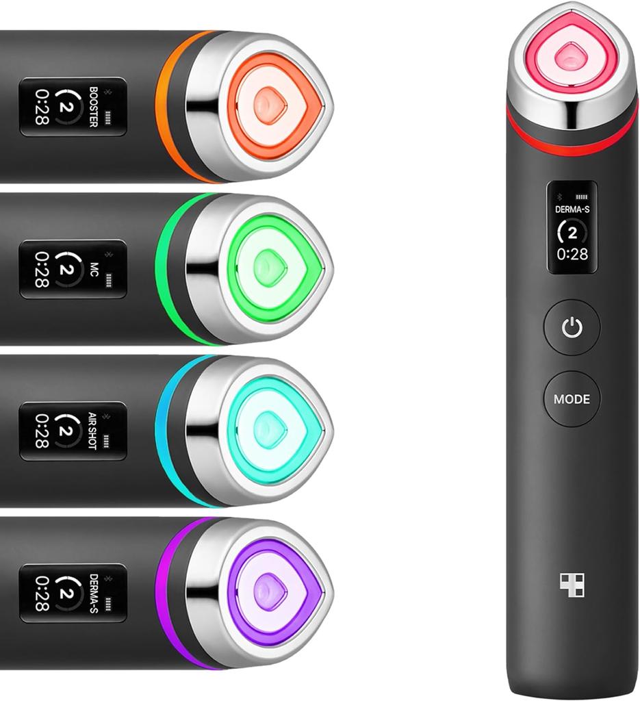 Medicube AGE-R Booster Pro  6-in-1 Real Glass Glow Device Enhanced Absorption Radiance Elasticity Pore Care LED Anti-Wrinkle Device Korean Skin Care