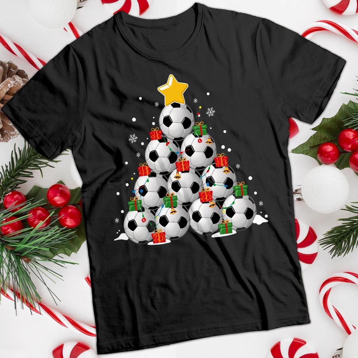 Christmas Tree T-Shirts Soccer Funny Ugly Mens and Womens Tee #MC 3XL
