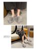 Women's Winter Indoor Cotton Slippers - Large, Warm, Solid Color Fur Design