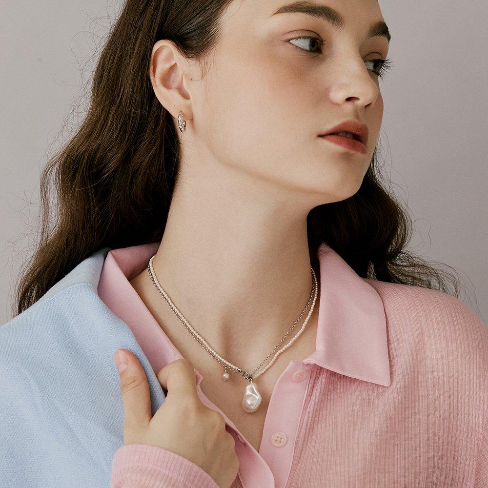 Baroque Pearl Layered Necklace_Vh2479Ne010M