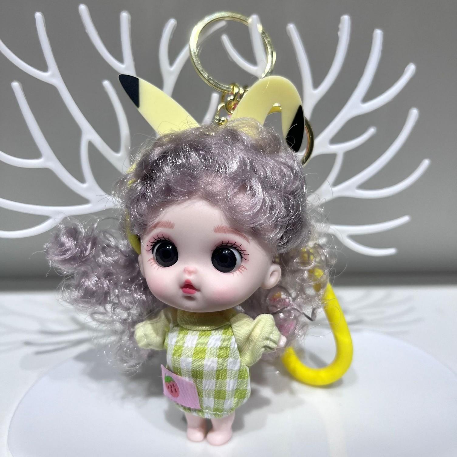 

New 12Cm Bjd Doll Keychain Pendant Mini Joints Movable Princess Doll Dress Up Toys Exquisite Girl Toy Bag Charm Children S Toys
