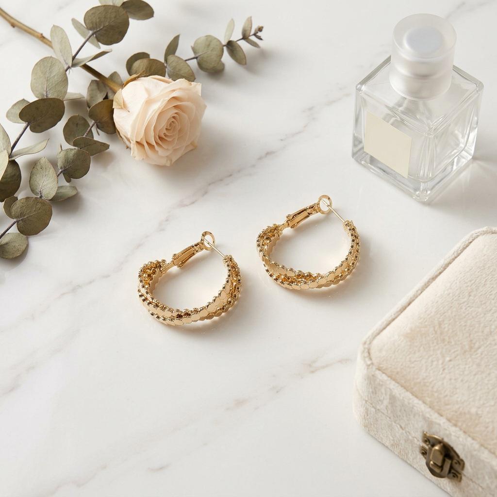 European-Style Shining C-Shaped Ear Cuff: Minimalist, Elegant, Versatile Earrings.