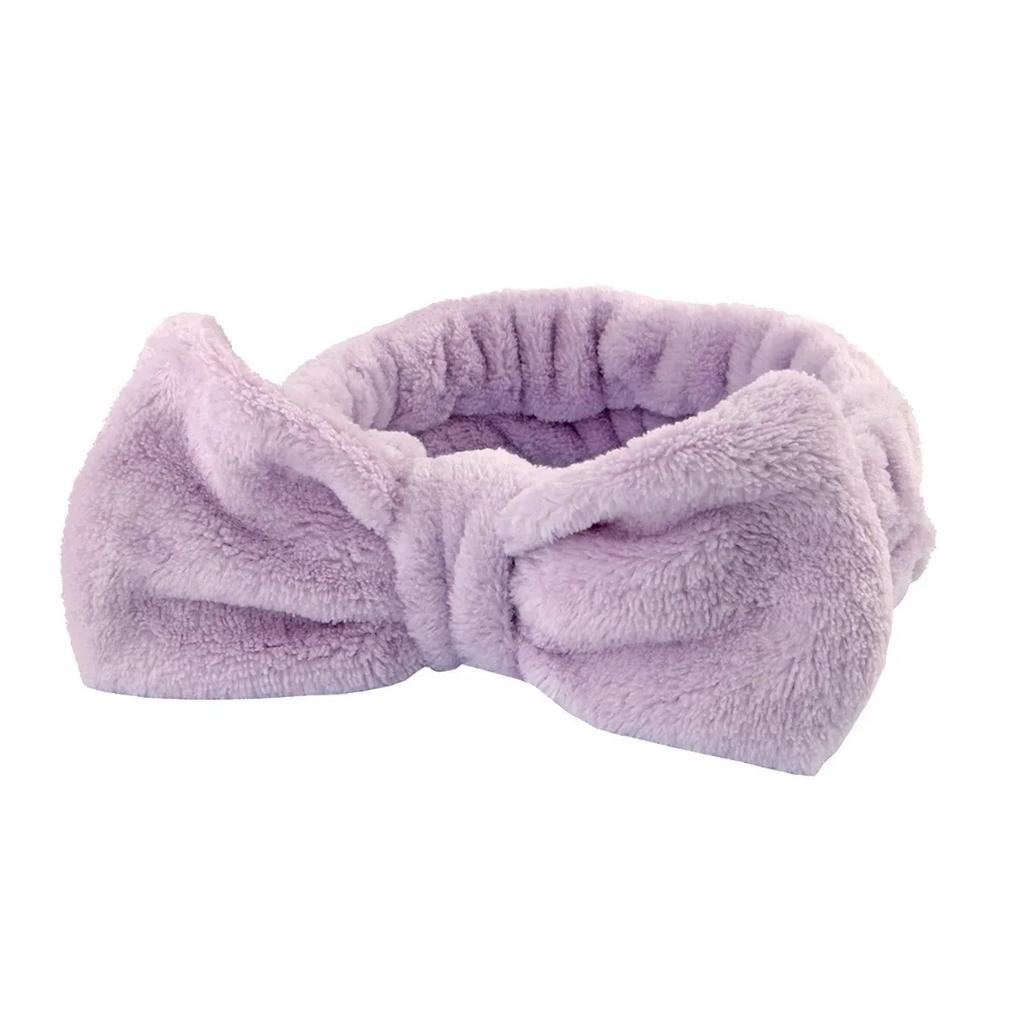 1/2/3pcs Bow Headband Wristband Set Towel Elastic Soft Washing Face Shower Make Up Yoga Sports Skincare Headband For Women Girls