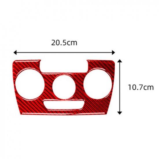 For Jetta Sedan Red Carbon Fiber Manual Climate Control Cover Trim