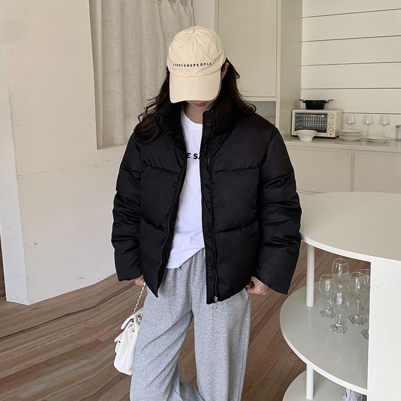 

Новая универсальная куртка-пуховик в студенческом стиле, хлопковая куртка для женщин, короткая утолщенная, модная хлопковая куртка с высоким воротником для осени и зимы XXL