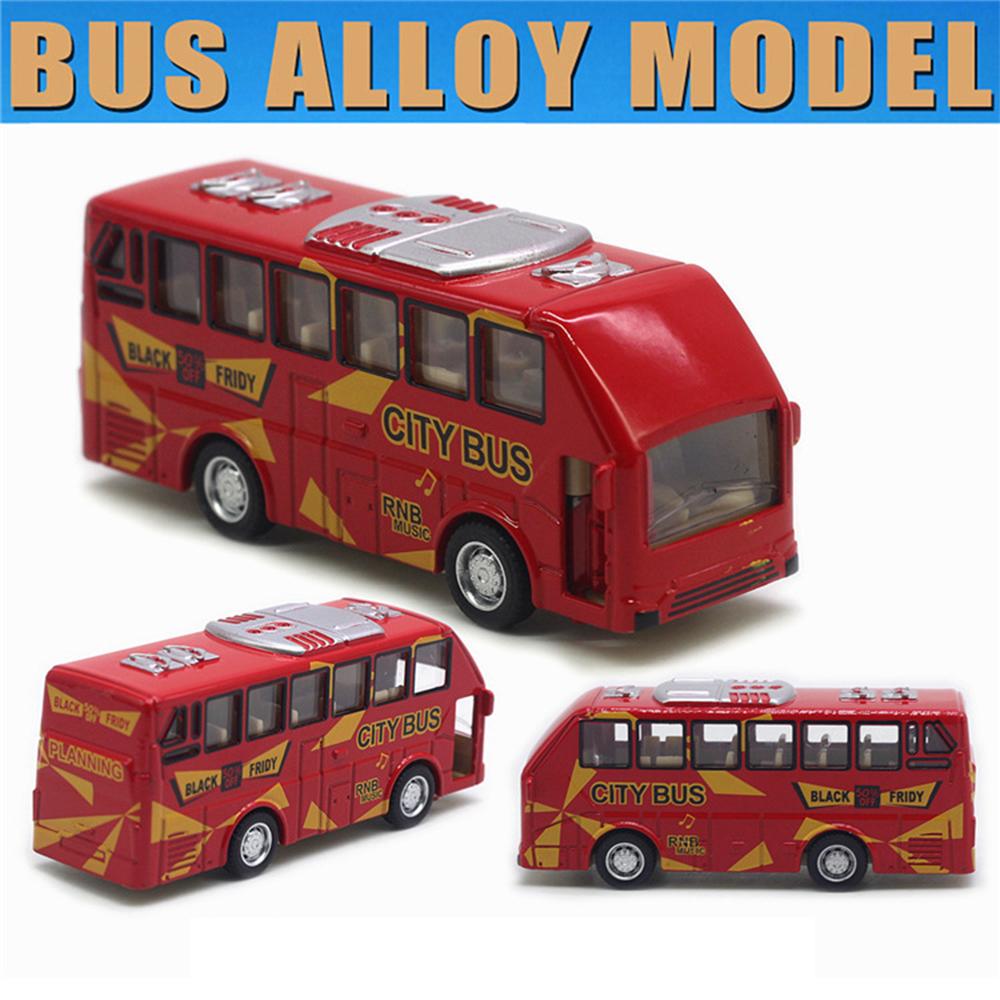 6-teiliges Schulbus-Spielzeugauto-Set, kleine Autos aus Druckgussmetall, Stadtbus, Doppeldecker, reibungsbetriebene Autos, Spielspielzeugfahrzeuge, Türen zum Öffnen, Lernspielzeug, Großpackung