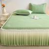 2026 Princess Fairy Style Cooling Bed Skirt Set with Washable Cool Bean Mat - Soft, PE Fabric, 3-Piece.