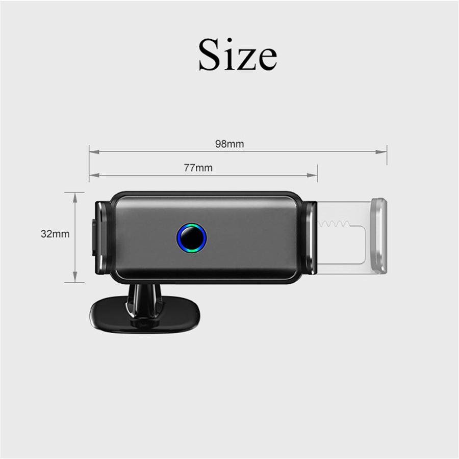 Automatic Clamp Car AC Vent Dash Mount 4.7"-7.2" Cell Phone Bracket Holder Black