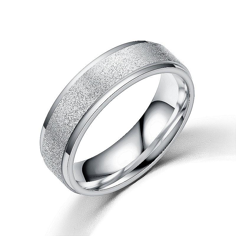 Europe and the United States popular fashion titanium steel matte ring women's popular simple plain ring couple ring cross-border