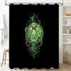 Gothic Skull Shower Curtain Set Vintage Halloween Decor Dark Forest Tapestry Washroom Backdrop Home Party Supplies