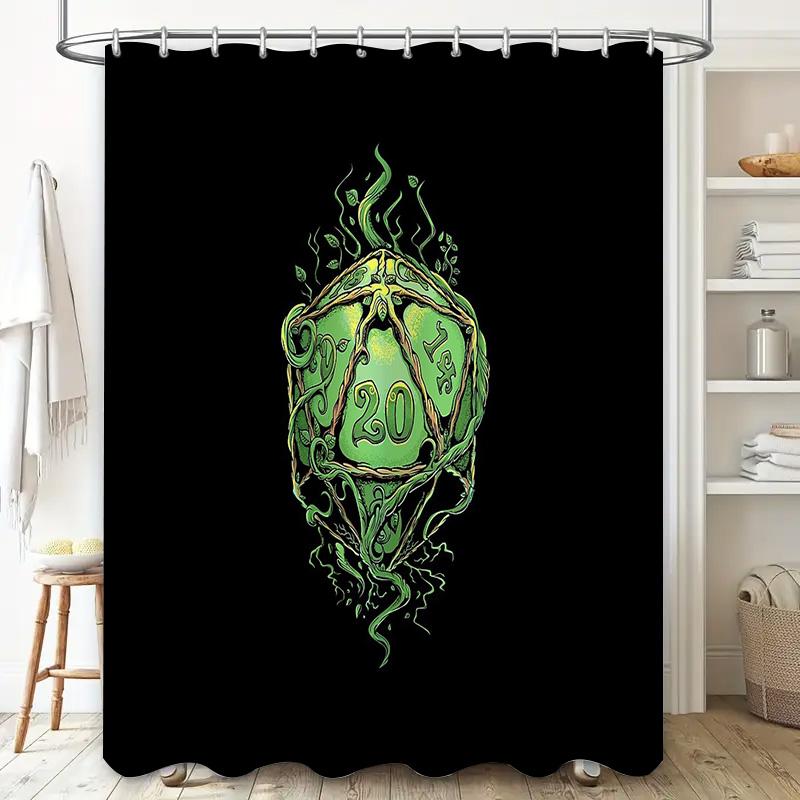 Gothic Skull Shower Curtain Set Vintage Halloween Decor Dark Forest Tapestry Washroom Backdrop Home Party Supplies