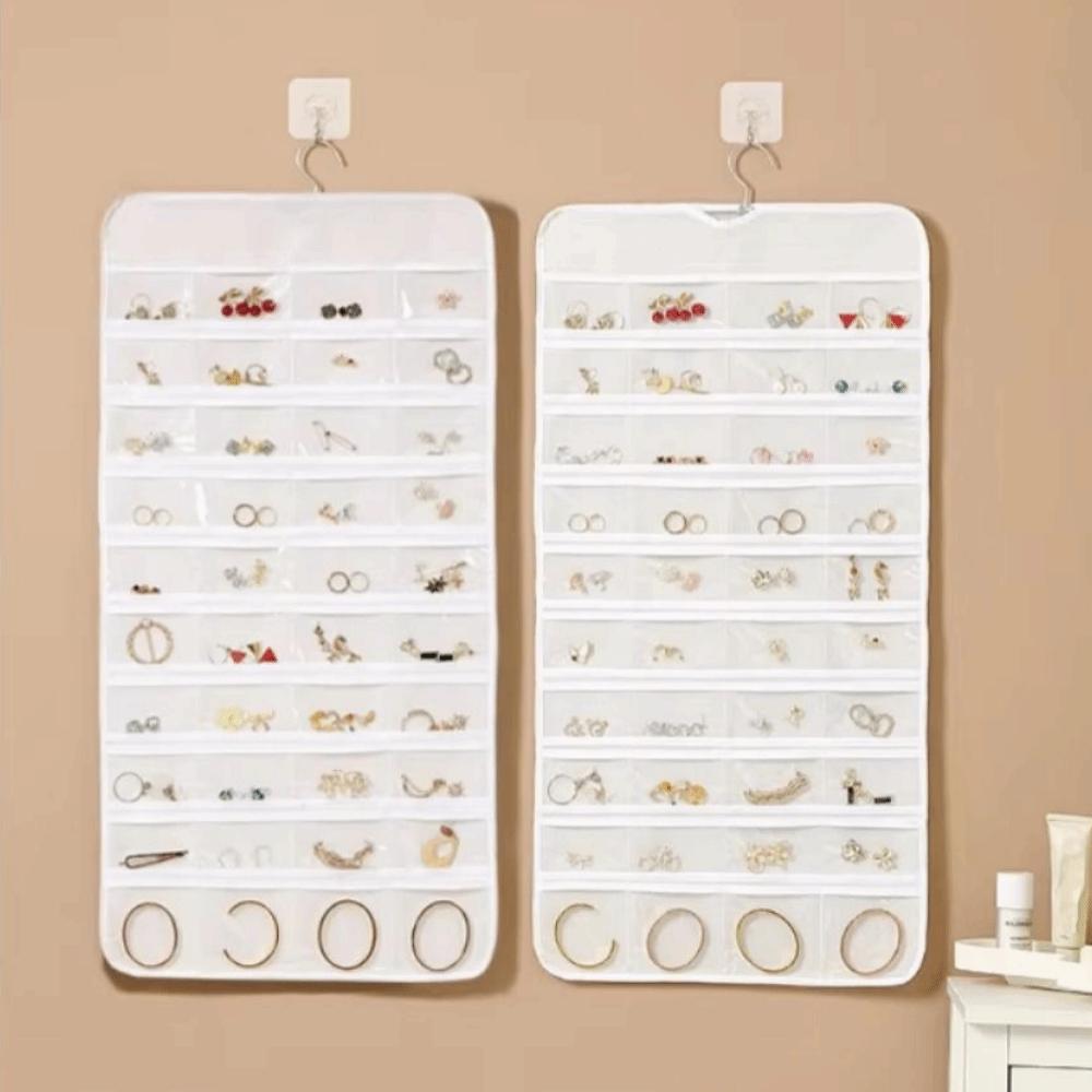 Große Kapazität Schmuckaufbewahrungstasche Vliesstoff Schmuck-Display-Halter Kleinkram-Sortierung