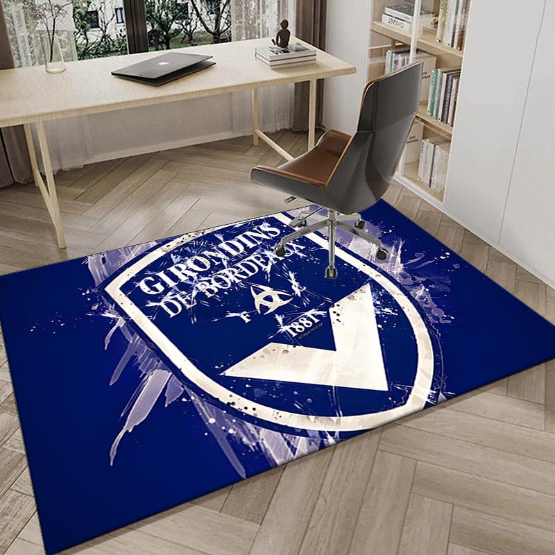 Giron-de Football Crest Printed Area Rug for Office, Chair Rug, Decorative Carpet Floor Mat, Large Size Fan gifts Christmas gifts