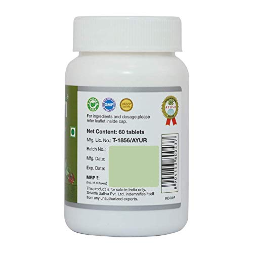 Sri Sri TATTVA Shuddhta Ka Naam Amruth 500mg 60 Tabs X Pack of 2 | Immunity & Longevity Support