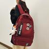 Female Large Capacity Backpack Letter Print College Style Student Waterproof Schoolbag Male Travel Backpack