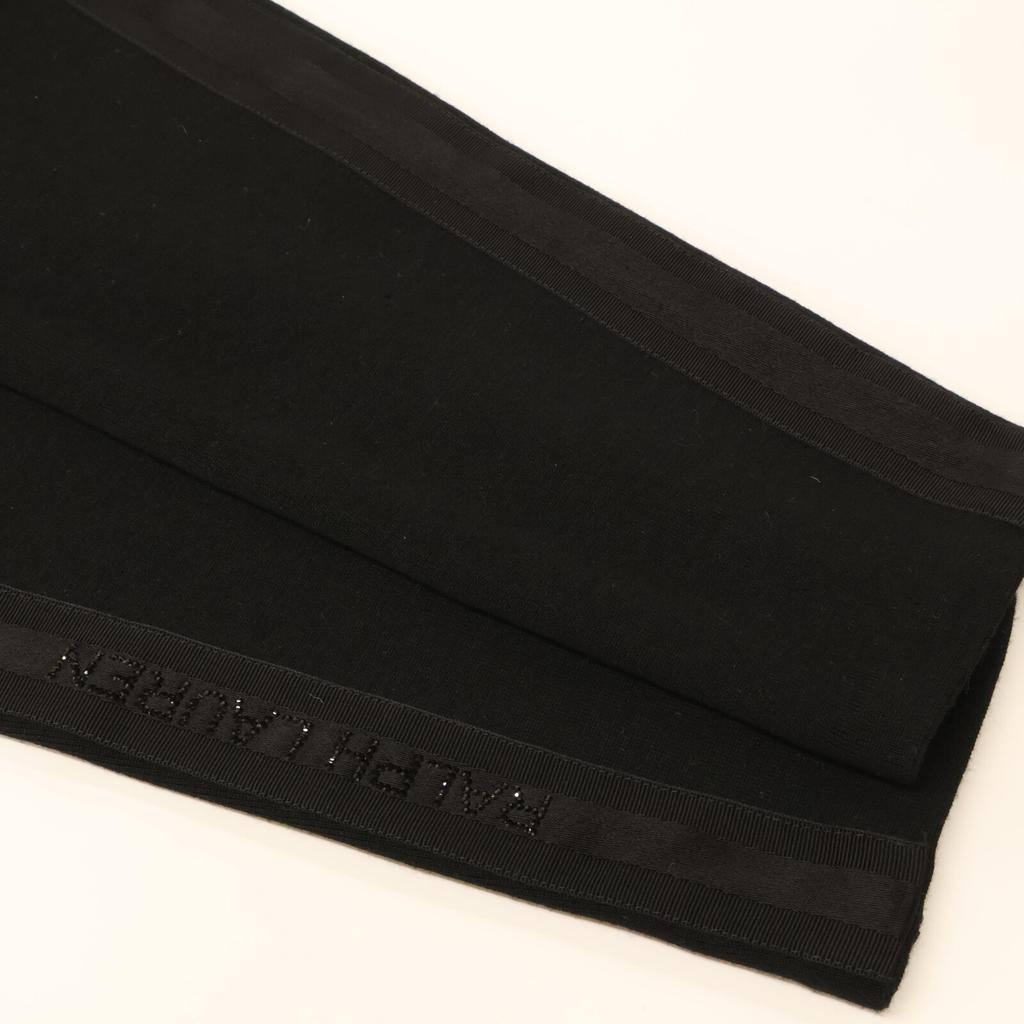 Ralph Lauren PURPLE LABEL Purple Label [Good Condition/Domestic Regular/22AW] Rhinestone Logo Stretch Pants/ Bottoms S/P blackUsed